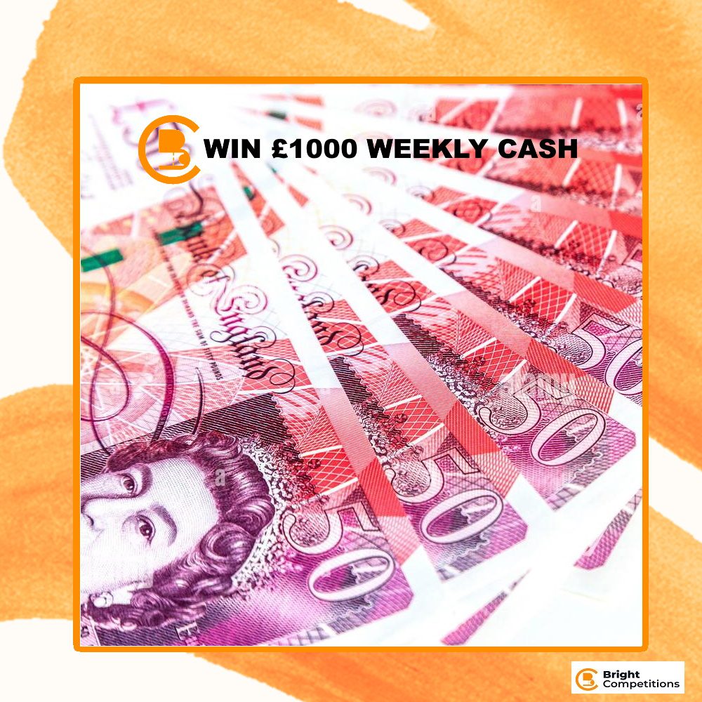 Weekly Draw to Win £1000 Tax Free Cash