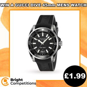 Win a GUCCI Dive 45mm Mens Watch
