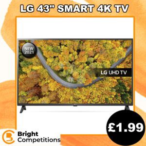 Win an LG 43UP75006LF 43 Smart 4K Ultra HD HDR LED TV