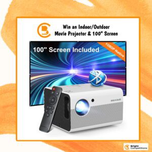 Win an Indoor/Outdoor Movie Projector with 100 Screen
