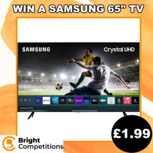 Win a Samsung 65 Smart 4K Ultra HD TV