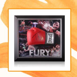 Win a Tyson Fury Signed Boxing Glove in Red - Framed