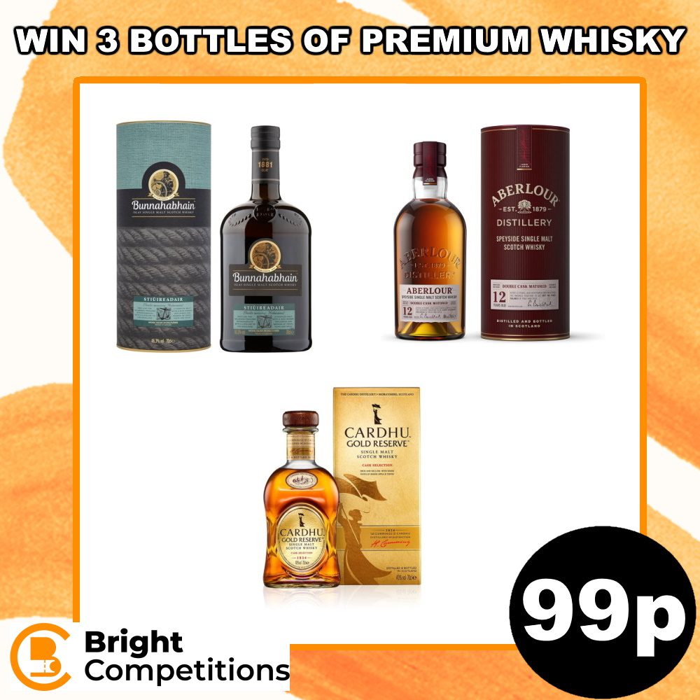 Win 3 Bottles of Premium Whisky