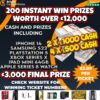 £15,000 CASH – £12,000 INSTANT WINS / £3,000 MAIN FINAL PRIZE – 200 INSTANT WIN PRIZES #7