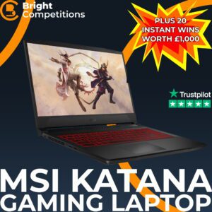 Win an MSI Katana GF66 15.6" Gaming Laptop