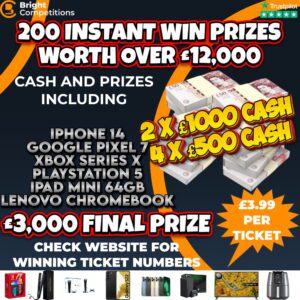 £15,000 CASH – £12,000 INSTANT WINS / £3,000 MAIN FINAL PRIZE – 200 INSTANT WIN PRIZES #11