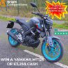 Win a Yamaha MT125 or £3250 + 50 Instant Cash Wins Worth £5000