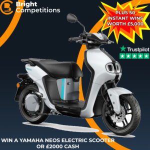 Win a Brand New Yamaha NEOS or £2000 + 50 Instant Cash Wins Worth £5000