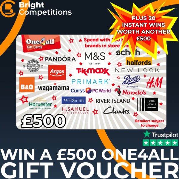 Win a £500 One4All Voucher + 20 Instant Wins Worth £500