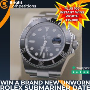 Win a Brand New Rolex Submariner Date or £10,000 + 100 Instant Cash Wins Worth £15,000