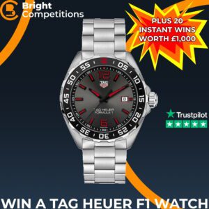 Win a Tag Heuer F1 Watch + 20 Instant Wins Worth £1000