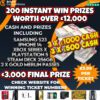 £15,000 CASH – £12,000 INSTANT WINS / £3,000 MAIN FINAL PRIZE – 200 INSTANT WIN PRIZES #18