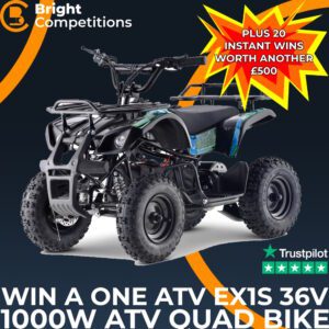 Win a OneATV EX1S 36V 1000W ATV Quad Bike + 20 Instant Wins Worth £500