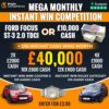 £50,000 MONTHLY DRAW - FORD FOCUS ST-3 or £10,000 JACKPOT / £40,000 INSTANT WINS