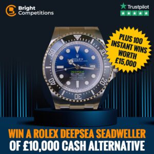Rolex DeepSea SeaDweller D-Blue or £10,000 + 100 Instant Cash Wins Worth £15,000