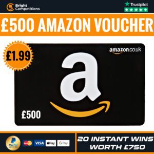 £500 Amazon Voucher (or £500 Cash) + 20 Instant Wins Worth £750