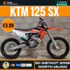 KTM 125 SX or £3000 Cash + 30 Instant Cash Wins Worth £5000
