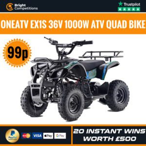 OneATV EX1S 36V 1000W ATV Quad Bike + 20 Instant Wins Worth £500