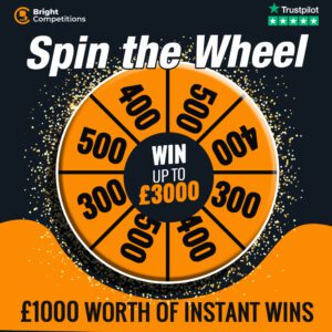 Spin the Wheel + 20 Instant Wins Worth £1,000