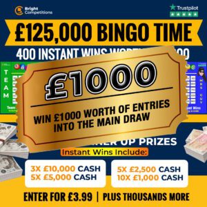 £125,000 Bingo Competition - Win £1,000 of Tickets
