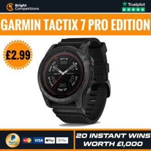 Garmin tactix 7 Pro Edition + 20 Instant Wins Worth £1000