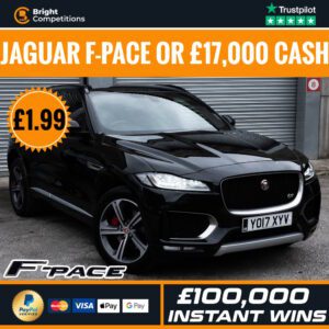 Jaguar F-Pace or £17,000 CASH / £100,000 INSTANT WINS