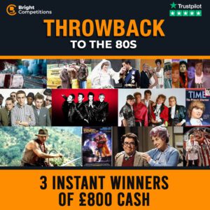 Throwback to the 1980s - £800 Instant Wins & Website Credit
