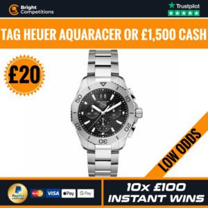 Tag Heuer Aquaracer + 10x £100 Instant Wins - LOW ODDS