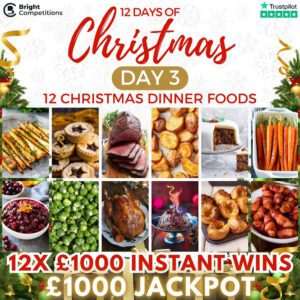 12 Comps of Christmas #3 - Foods - 1,000 Jackpot / 12x £1,000 Instant Wins