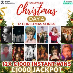 12 Comps of Christmas #4 - Christmas Songs - 1,000 Jackpot / 12x £1,000 Instant Wins