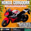 Honda CB600RR or £3,000 Cash + 20x £250 Cash Instant Wins