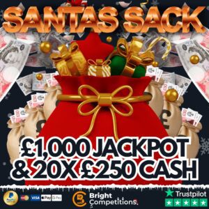 Santa's Sack - £1,000 Jackpot / 20x £250 Cash Instant Wins