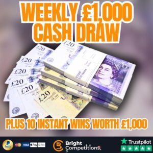 Weekly £1000 Cash Draw + 10 Instant Ticket Bundles