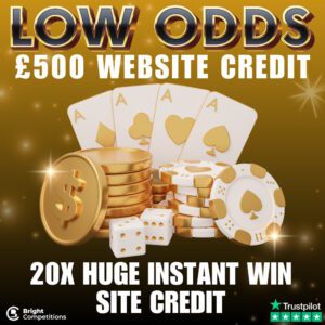 Low Odds Credit Competition & 20 Instant Wins