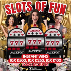 Slots Of Fun - 30 Instant Wins Worth £8,500 & £500 Jackpot