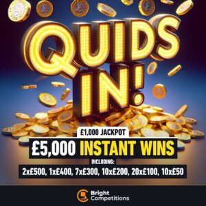 Quids In - 50 CASH INSTANT WINS & £1,000 JACKPOT