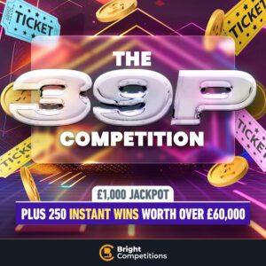 The 39p Competition - 250 Instant Wins & £1,000 Jackpot