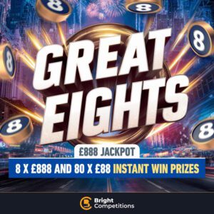 Great Eights - 88 Instant Wins - 8x £888 & 80x £88 & £888 Jackpot