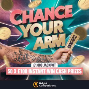 Chance Your Arm - 50x £100 Instant Wins & £1,000 Jackpot