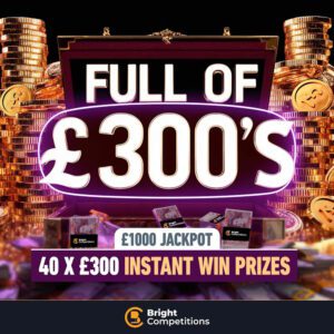 Full of 300s - 40x &pound;300 Instant Wins & &pound;1,000 Jackpot