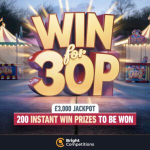 Win for 30p - 200 Instant Wins & £3,000 Jackpot