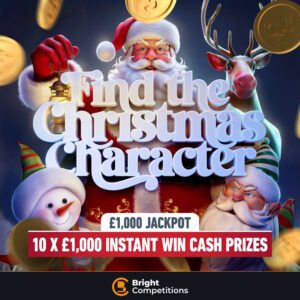 Find the Christmas Character! £1,000 Jackpot / 10x £1,000 Instant Wins