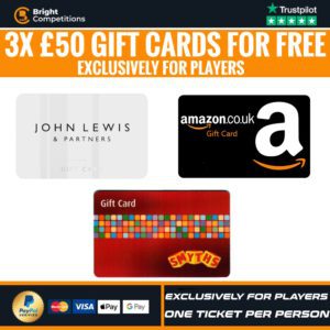 Exclusively for Players - 3x £50 Vouchers for FREE! Join Our Facebook Group