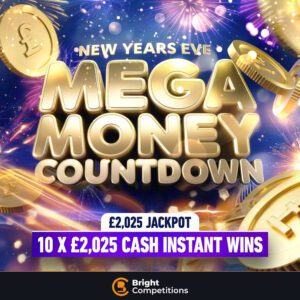 New Years Eve Mega Money Countdown - 10x £2,025 Instants / £2,025 Jackpot
