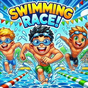 Swimming Race! 82 Instant Wins & 10 Swimmers to Find & £50 Jackpot - 45p