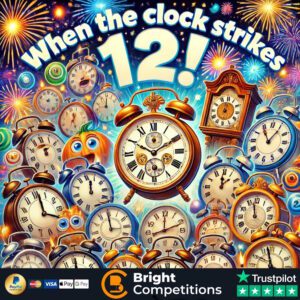 When the Clock Strikes 12 – 938 Instant Wins & 3x £120 Jackpots – 12p Per Ticket
