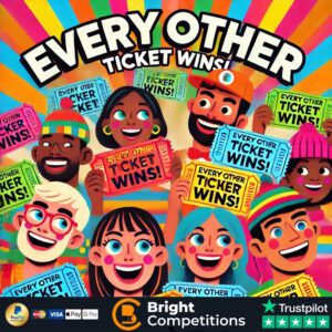 Every OTHER Ticket is a Winner! & 5x £100 Cash Jackpots
