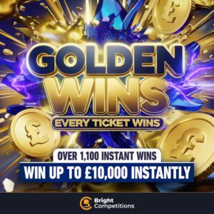 Golden Wins - Every Ticket Wins! - Win Up to £10,000 Instantly & £2,000 Jackpot