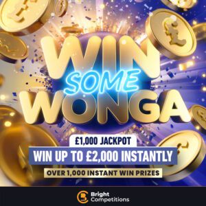 Win Some Wonga - 1100 Instant Wins, WIn Up to £2,000 Instantly & £1,000 Jackpot