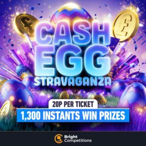 Cash Egg-Stravaganza – Win Up to £2,000 Instantly - 1,300 Instant Wins! & £1,000 Jackpot - 20p